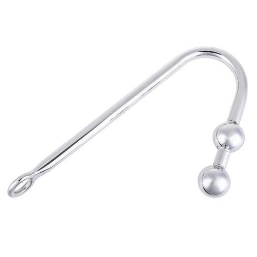 Anal Hooks Pleasurable 4417 Two Balls Stainless Hook Anal Steel 0130